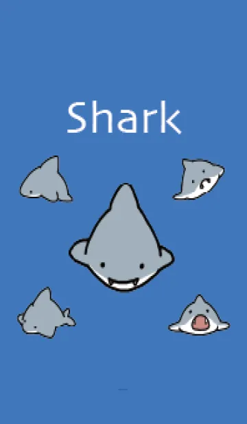 [LINE着せ替え] 青 : シンプルなサメ.の画像1