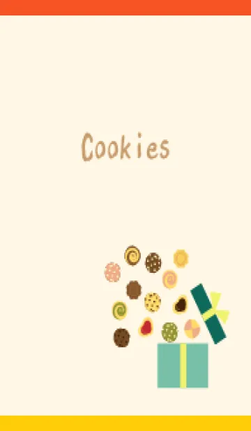 [LINE着せ替え] クッキーボックス 赤と黄色の画像1