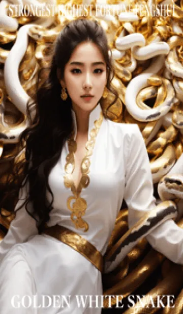 [LINE着せ替え] 金運上昇 黄金と白蛇 幸運の68の画像1