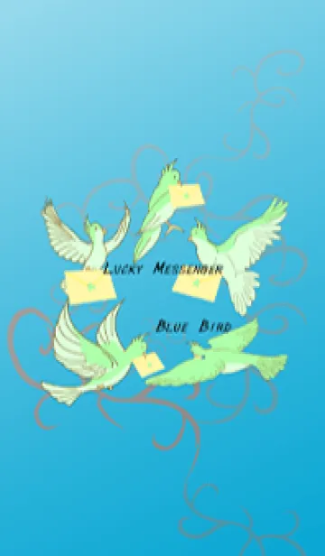 [LINE着せ替え] Lucky Messenger Blue Birdの画像1