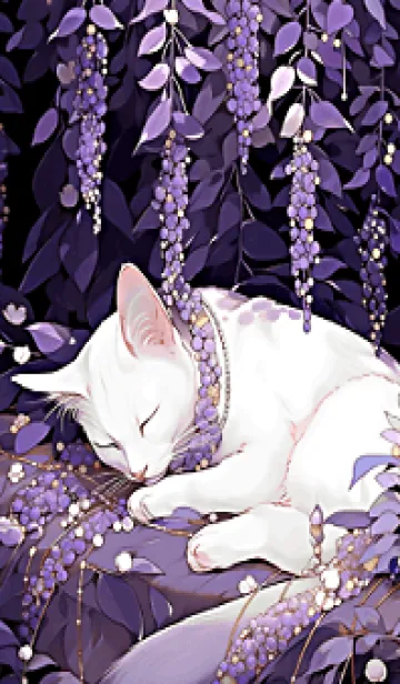 [LINE着せ替え] Fantasy White Cat Japanese Versionの画像1