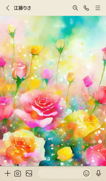 [LINE着せ替え] 薔薇(バラ)の花の着せかえ(R209)の画像2