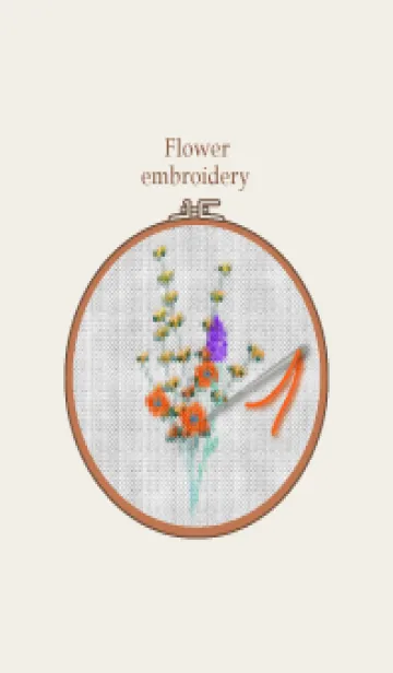 [LINE着せ替え] Flower embroidery 4の画像1