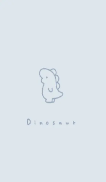 ゆるい恐竜 _ 淡いブルーグレーのLINE着せ替え