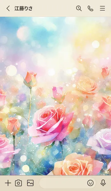 [LINE着せ替え] 薔薇(バラ)の花の着せかえ(R214)の画像2