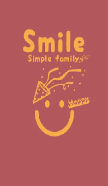 [LINE着せ替え] スマイル＆ハッピー クラーレットの画像1