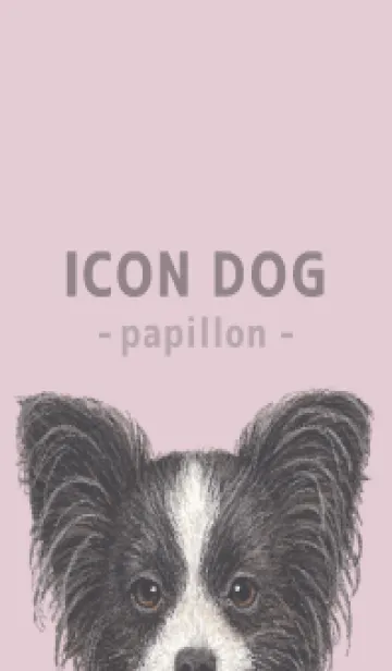 [LINE着せ替え] ICON DOG - パピヨン - PASTEL PK/05の画像1