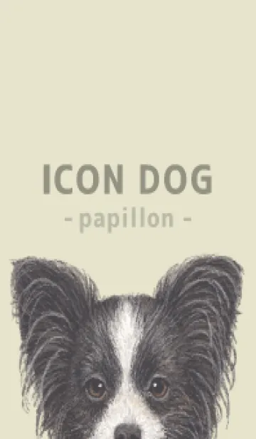 [LINE着せ替え] ICON DOG - パピヨン - PASTEL YE/05の画像1