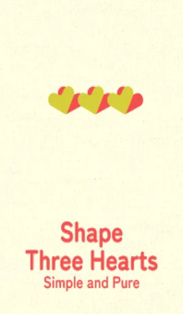 [LINE着せ替え] 3つのハート型の着せかえ 鶸色の画像1