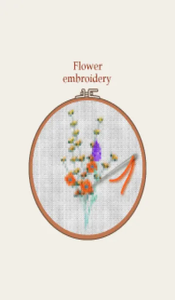 [LINE着せ替え] Flower embroidery 5の画像1