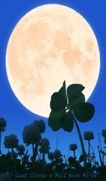 [LINE着せ替え] 七つ葉のクローバー & Full Moon #3-24の画像1