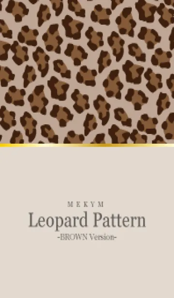 [LINE着せ替え] Leopard Pattern - BROWN 36の画像1