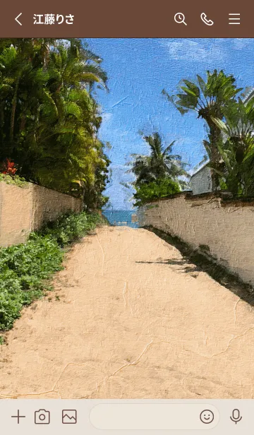 [LINE着せ替え] The Road to Lanikai Beach Oil Painting36の画像2