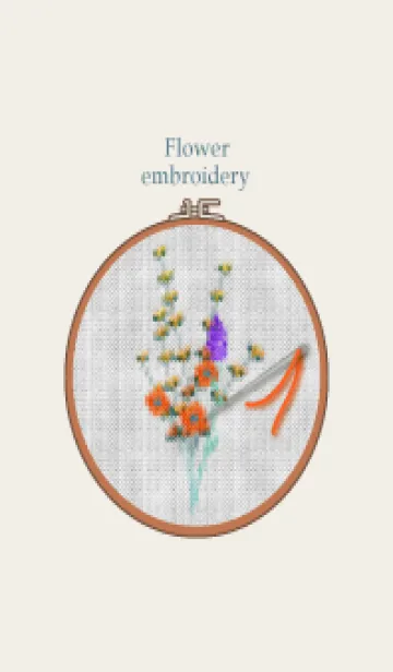 [LINE着せ替え] Flower embroidery 6の画像1