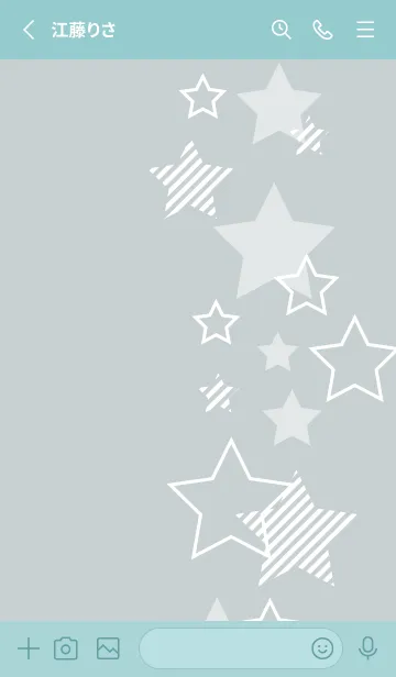 [LINE着せ替え] おしゃれ 星 白3の画像2