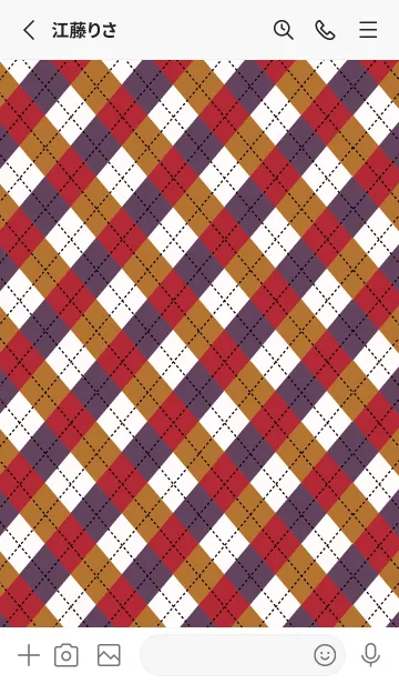 [LINE着せ替え] アーガイル チェック 15の画像2