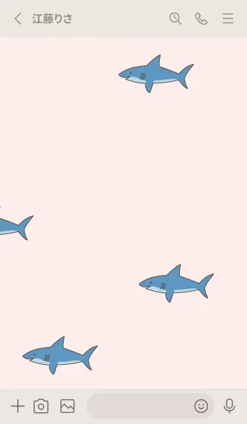 [LINE着せ替え] サメ たくさん4の画像2