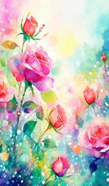 [LINE着せ替え] 薔薇(バラ)の花の着せかえ(R225)の画像1