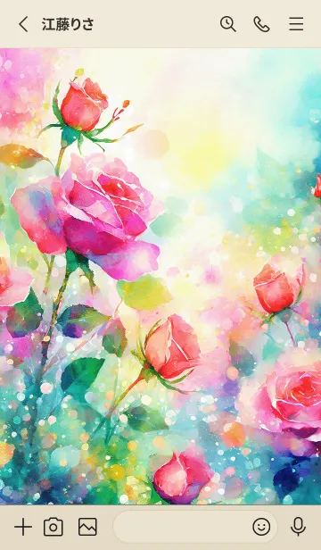 [LINE着せ替え] 薔薇(バラ)の花の着せかえ(R225)の画像2