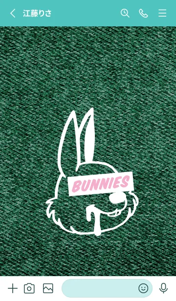 [LINE着せ替え] カラー デニム バニー 96の画像2