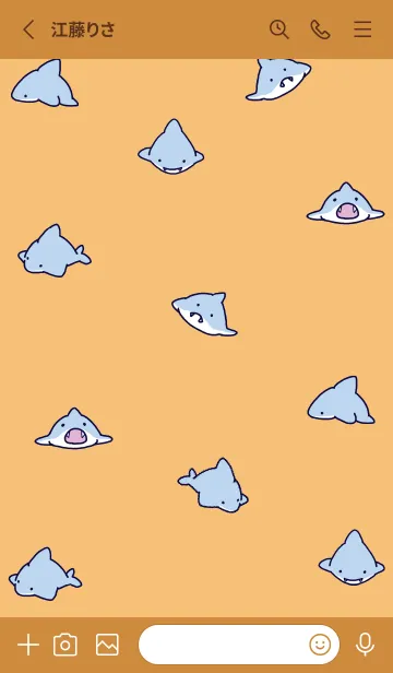 [LINE着せ替え] オレンジ : ちびさめの画像2