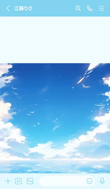 [LINE着せ替え] 新海誠風 - シンプルな青空2の画像2