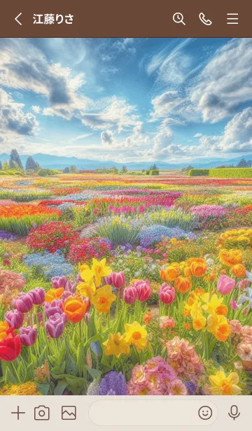 [LINE着せ替え] FLOWER GARDEN -Happy-22の画像2