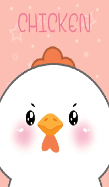 Simple Cute Face White Chicken (JP)の着せ替えメイン画像
