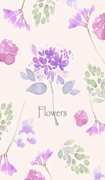 [LINE着せ替え] 心軽やかに揺れる水彩花の香り・17の画像1