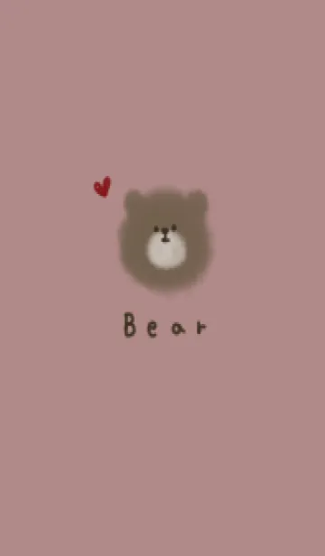 [LINE着せ替え] くすみピンクともふもふクマ。の画像1