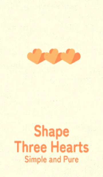 [LINE着せ替え] 3つのハート型の着せかえ サンオレンジの画像1
