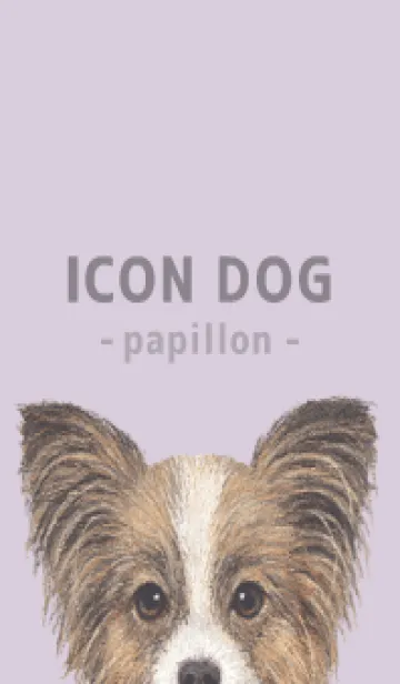 [LINE着せ替え] ICON DOG - パピヨン - PASTEL PL/04の画像1