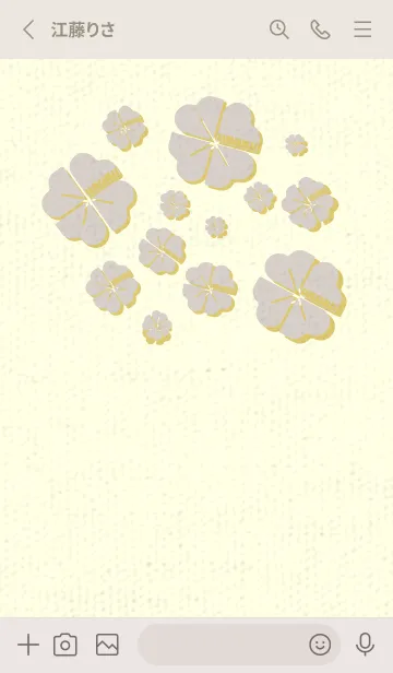 [LINE着せ替え] Piano clover オーキッドホワイトの画像2