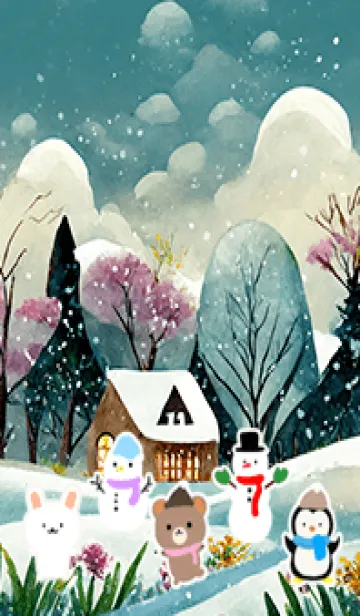 [LINE着せ替え] 可愛い北欧風着せかえ(Winter-298)の画像1