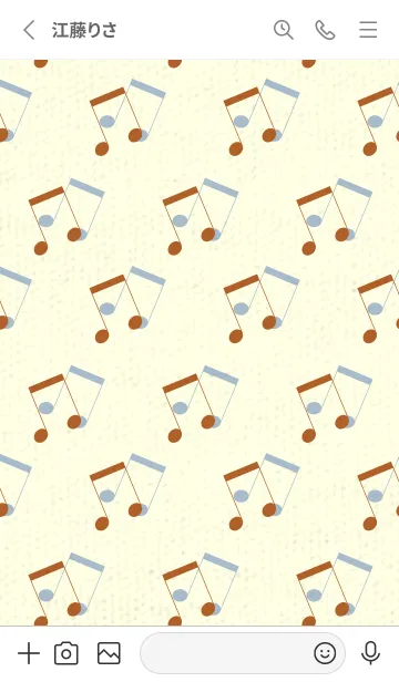 [LINE着せ替え] 2連符柄  オールドゴールドの画像2