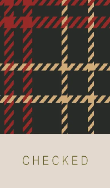 [LINE着せ替え] CHECKED RED-BROWN - 31の画像1