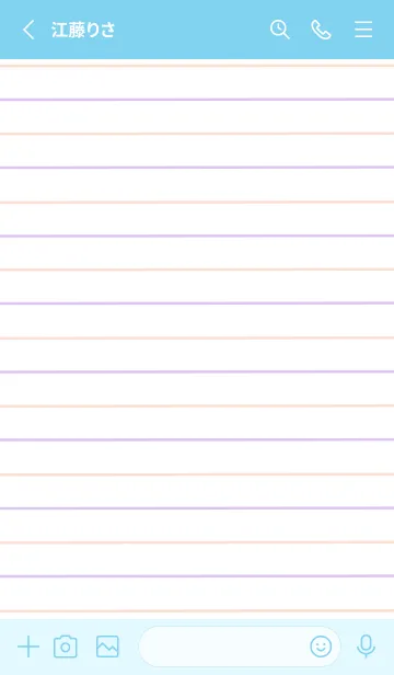[LINE着せ替え] 2色ノート/ピンク&パープル/ライトブルーの画像2