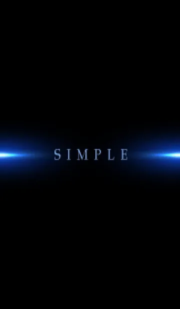 [LINE着せ替え] SIMPLE BLUE LIGHT -BLACK- 14の画像1