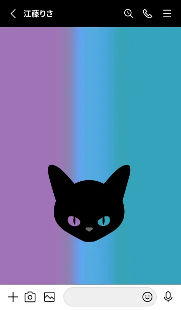 [LINE着せ替え] ブラック キャット 225の画像2