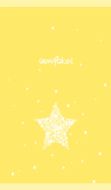 [LINE着せ替え] 雪の結晶でできた星 薄い黄色の画像1