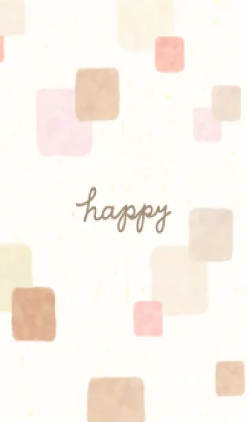 [LINE着せ替え] 水彩 四角 ピンクベージュ12の画像1