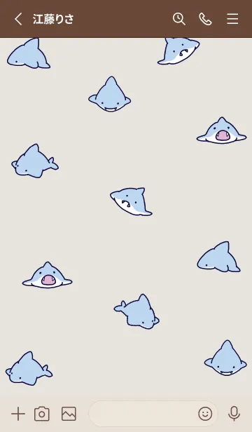 [LINE着せ替え] ベージュとカーキ : ちびさめの画像2