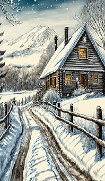 [LINE着せ替え] 優美な冬の風景の着せかえ(Winter-224)の画像1