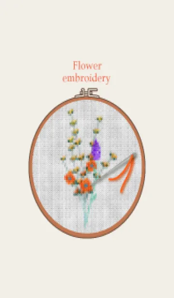 [LINE着せ替え] Flower embroidery 9の画像1