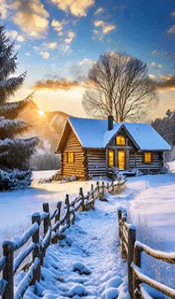 [LINE着せ替え] 優美な冬の風景の着せかえ(Winter-232)の画像1