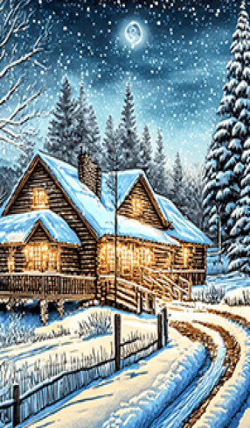 [LINE着せ替え] 優美な冬の風景の着せかえ(Winter-233)の画像1