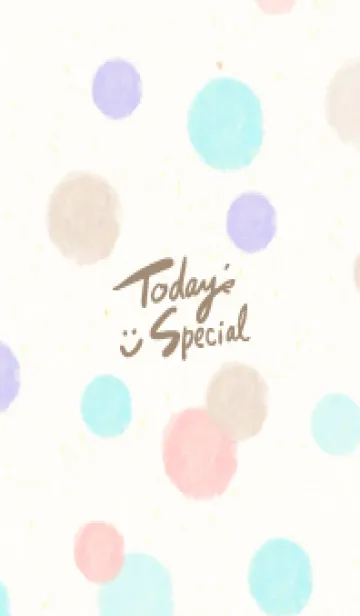 [LINE着せ替え] 水彩 丸 4色16の画像1