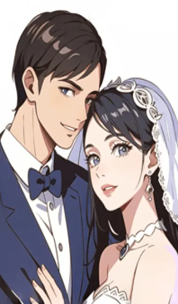 [LINE着せ替え] 私たち結婚しました！の画像1