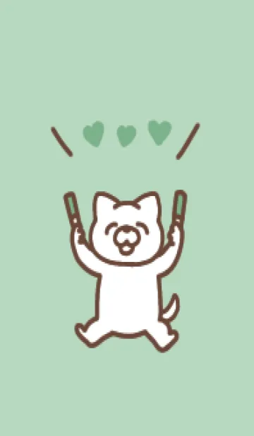 [LINE着せ替え] 推し色いぬ(green)の画像1