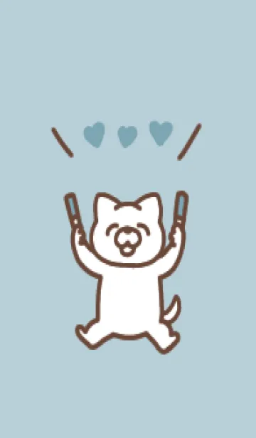 [LINE着せ替え] 推し色いぬ(light blue)の画像1